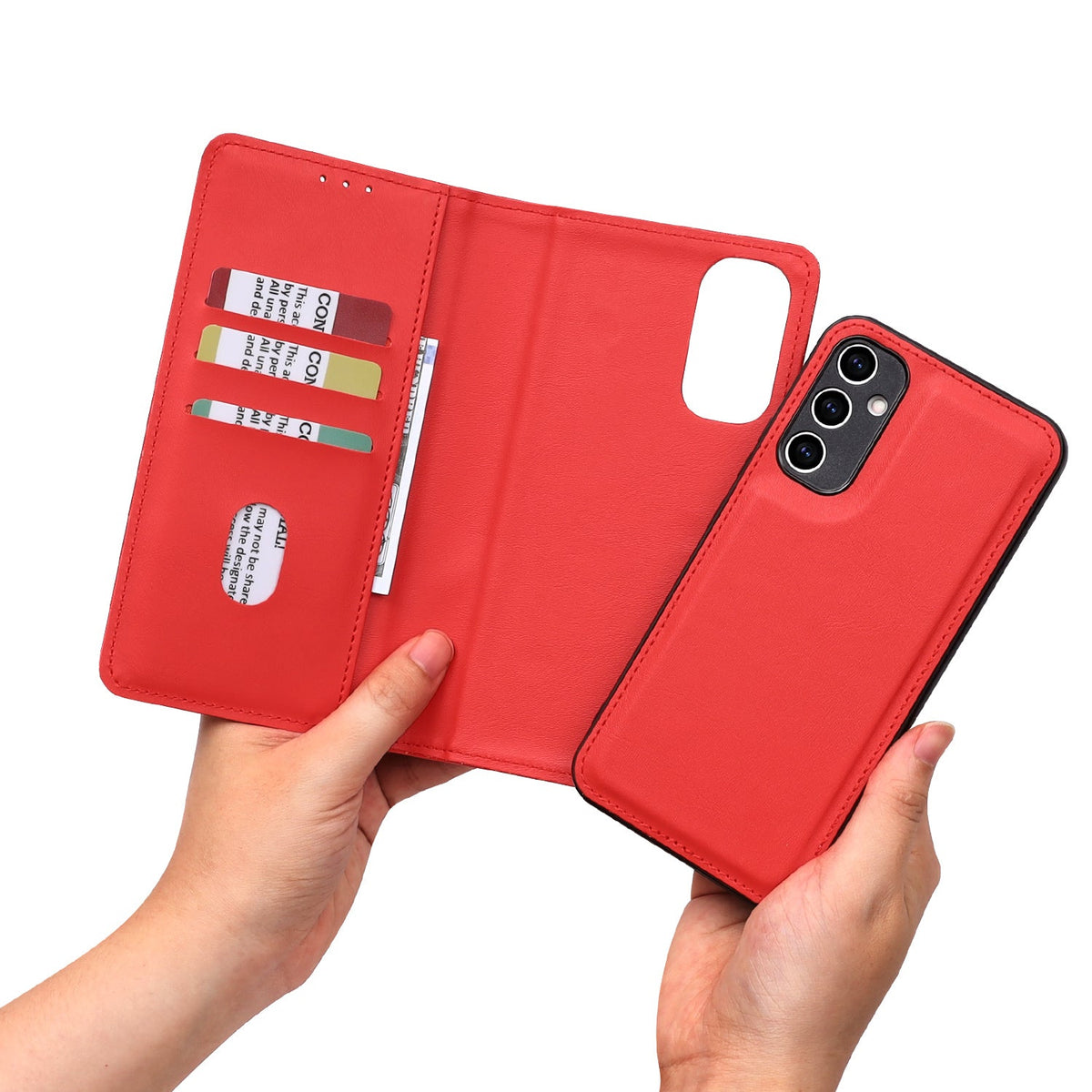 Samsung Galaxy A34 5G Hoesje - Rood - 2 in 1 Bookcase