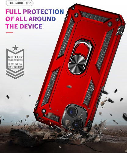 Apple iPhone 15 Plus Hülle - Rot - Armor-Ständer-Backcover