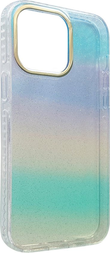 Apple iPhone 14 Pro Case - Blue - Glitter Back Cover