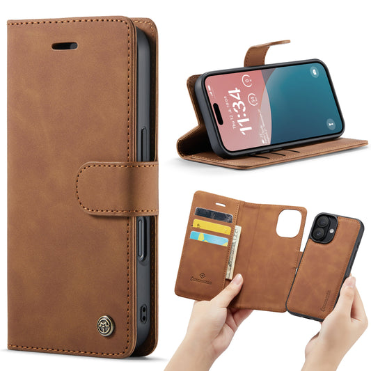 Apple iPhone 16 Hoesje - Sienna Brown - 2 in 1 Bookcase