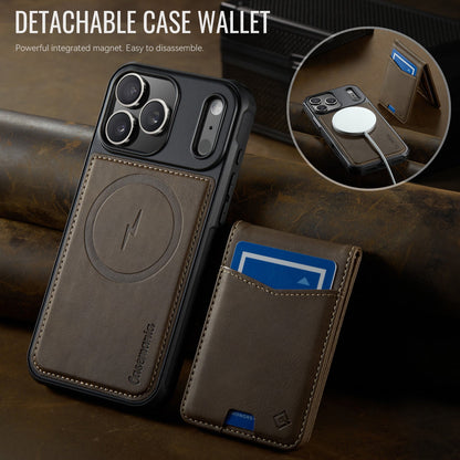 Apple iPhone 18 Pro Max Case - Mahogany Brown - Luxury Faux Leather MagSafe Back Cover with Card Holder