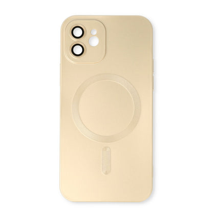 iPhone 12 Hoesje - Goud - Matte Siliconen MagSafe Back Cover