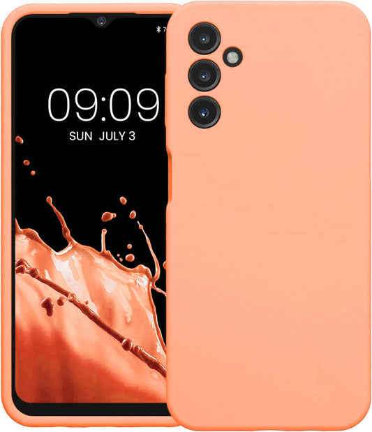 Samsung Galaxy A15 Hoesje - Zalm Roze - Liquid Siliconen Back Cover