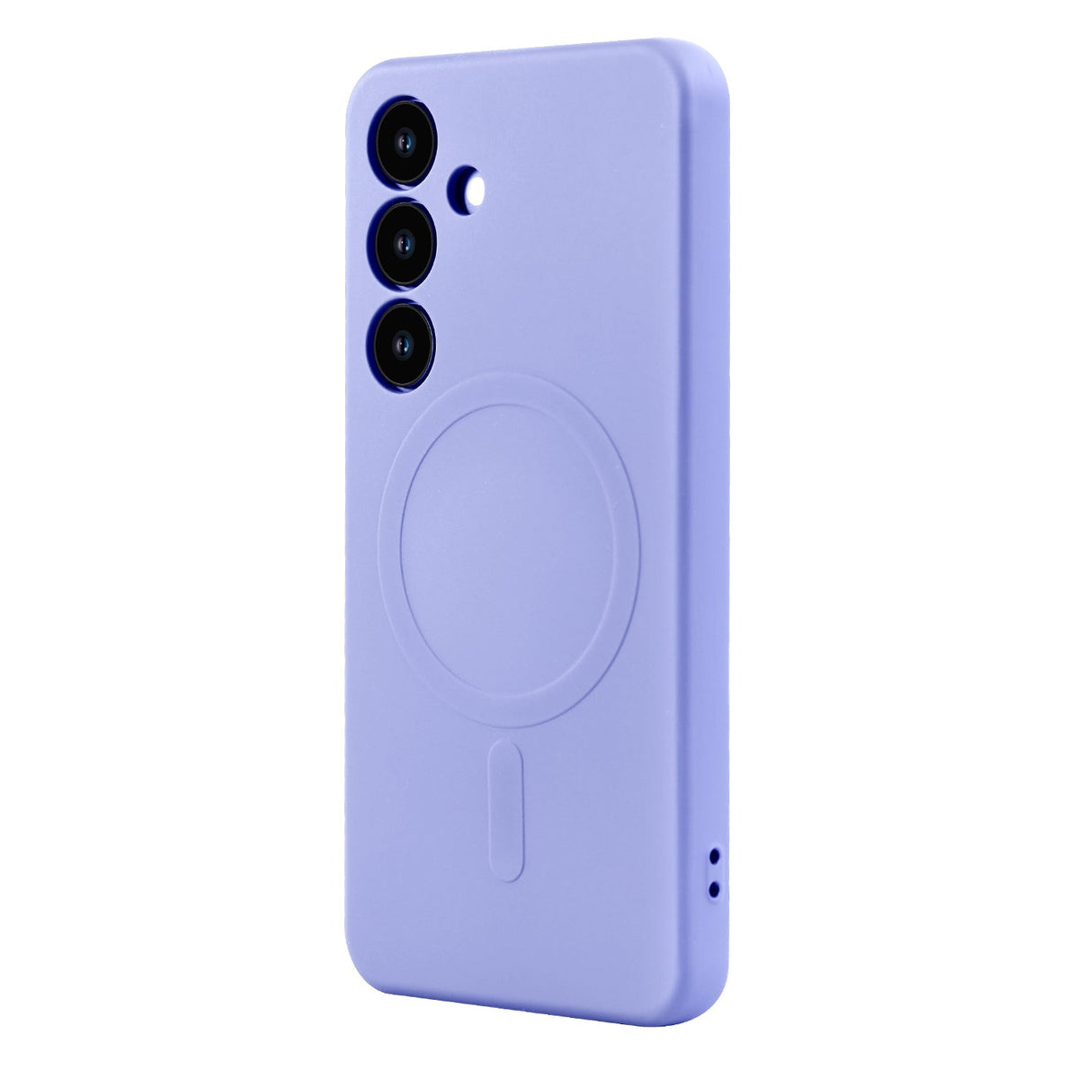 Samsung Galaxy S25 Plus Hoesje - Paars - Liquid Siliconen MagSafe Back Cover met Magneetring