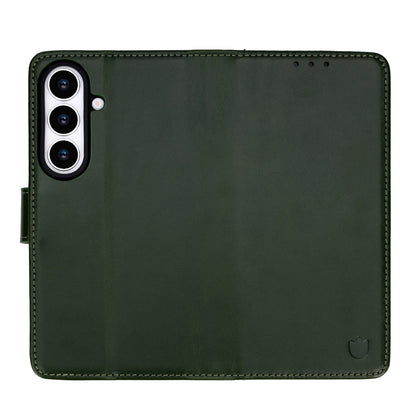 Samsung Galaxy S26 Hoesje - Forest Green - Echt Leren Bookcase