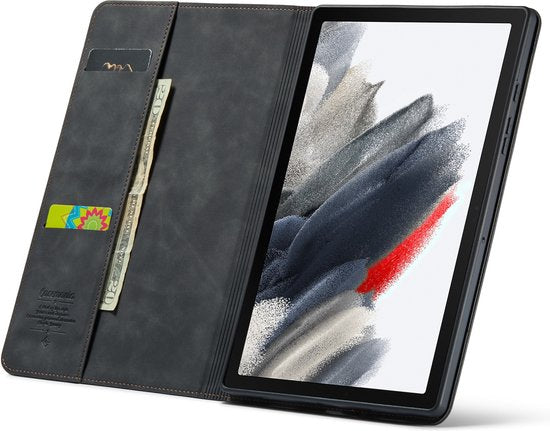 Samsung Galaxy Tab A8 2021 Tablet Case - Charcoal Gray - Luxury Folio Case with Card Holder