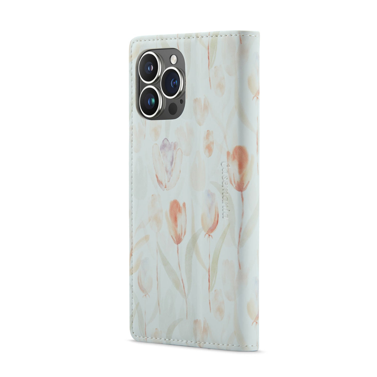 Apple iPhone 14 Pro Hoesje - Tulpen - Print Bookcase