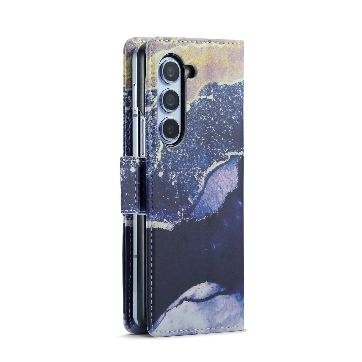 Samsung Galaxy Z Fold 5 Hoesje - Blue Sodalite - Marmer Bookcase