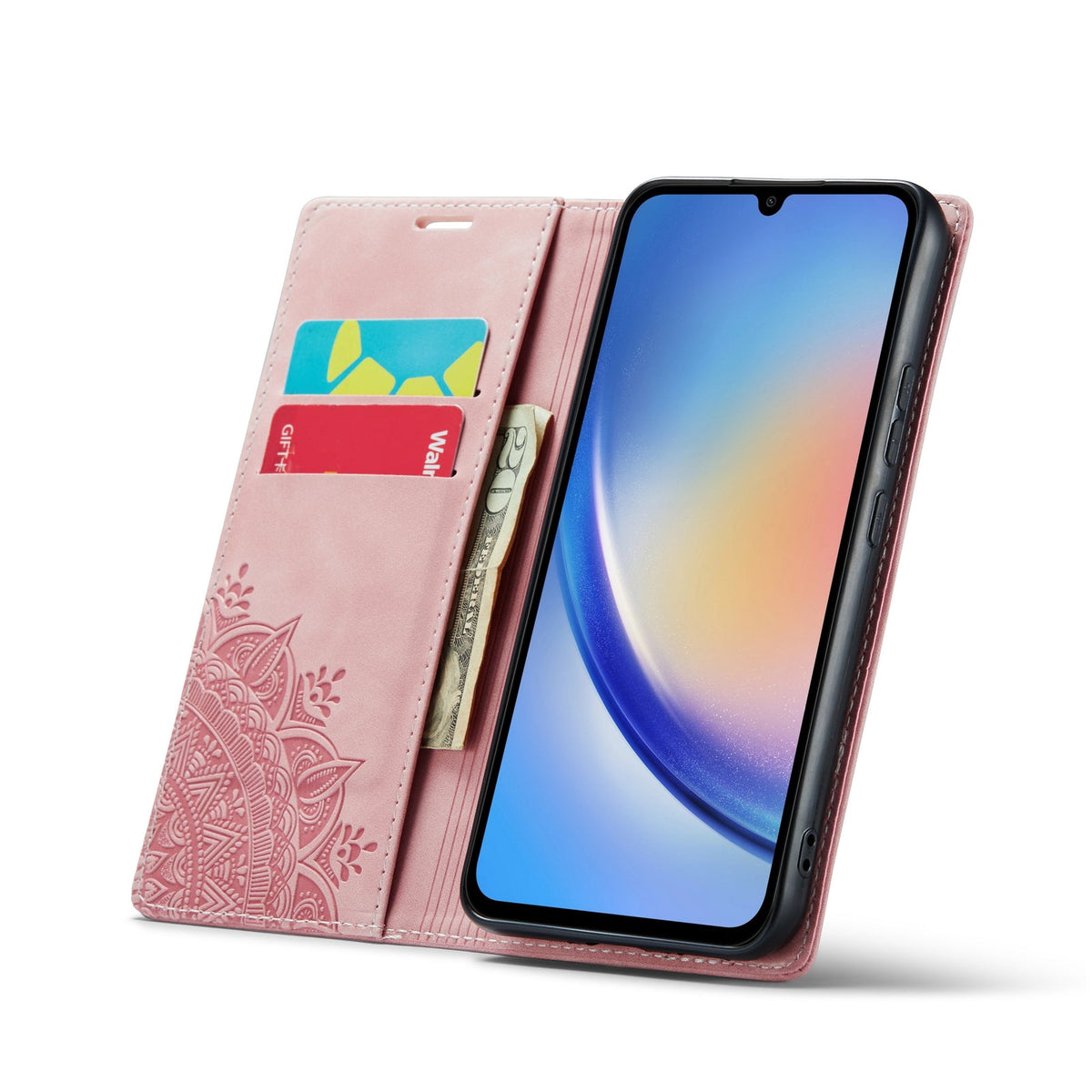 Samsung Galaxy A34 5G Case - Pale Pink - Mandala Thin Back Cover