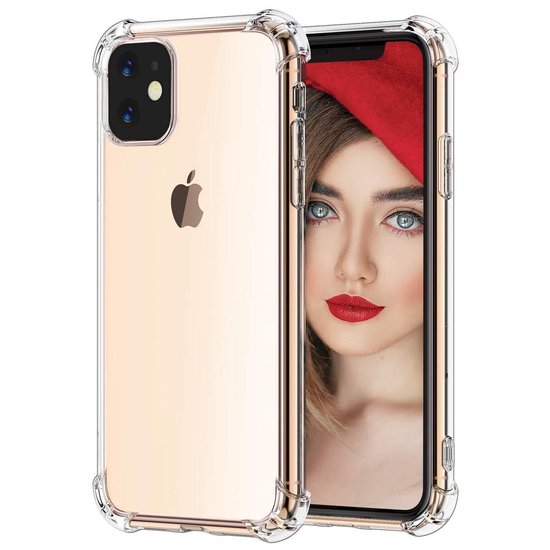 iPhone 11 Hoesje - Anti Shock Hybrid Back Cover - Transparant Back Cover