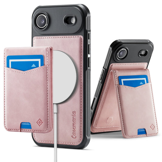 Apple iPhone Air Hoesje - Pale Pink - MagSafe Back Cover met Pasjeshouder