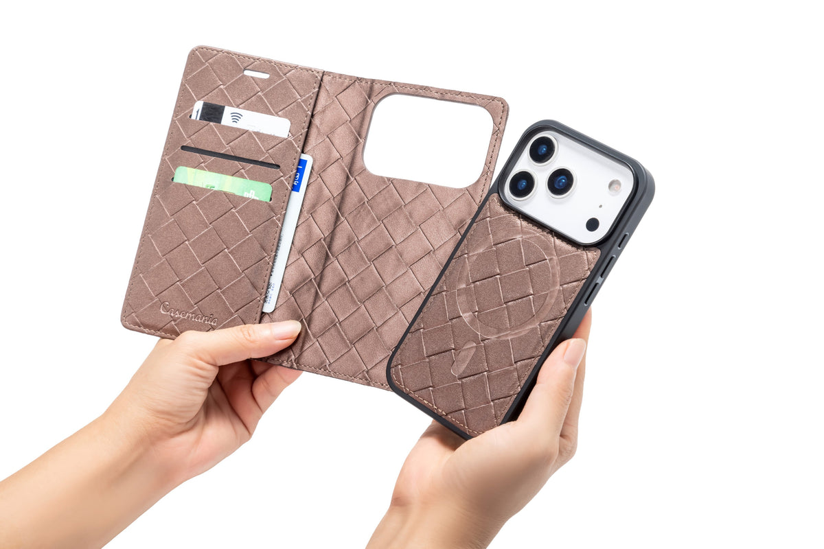 Apple iPhone 18 Pro Hoesje - Mocha Brown - 2 in 1 MagSafe Bookcase