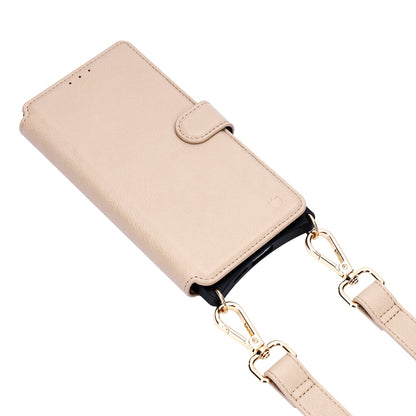 Samsung Galaxy S25 Ultra Hoesje - Beige - CM Amsterdam Back Cover met Telefoonkoord