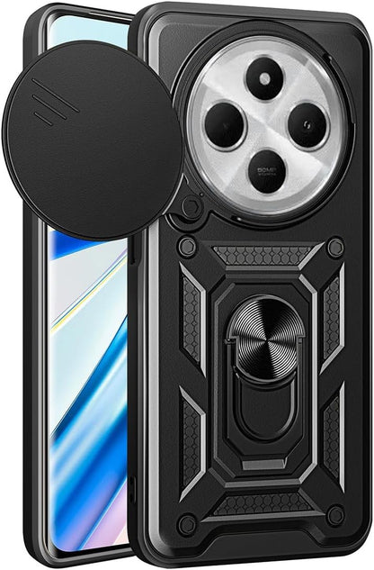Xiaomi Redmi A4 Hoesje - Zwart - Armor Kickstand Back Cover