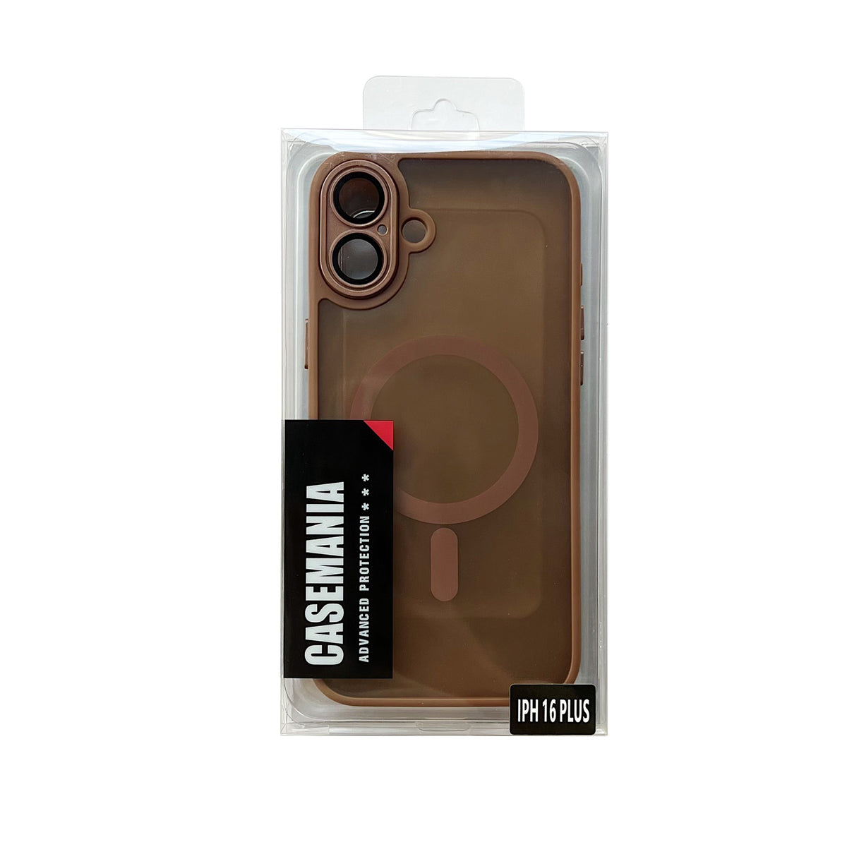 Apple iPhone 16 Plus Hoesje - Bruin - Matte Armor MagSafe Back Cover