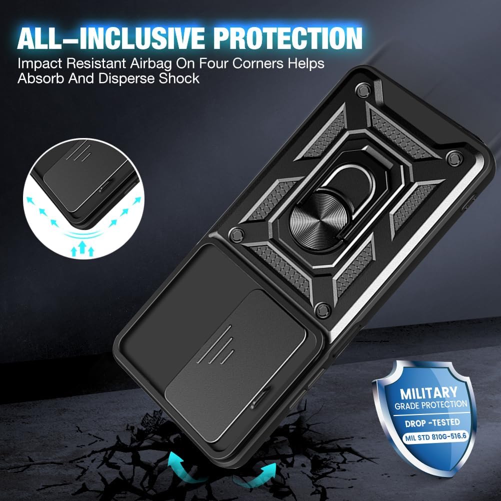 Oppo A79 Hülle - Schwarz - Armor Kickstand und Kameraschutz Backcover