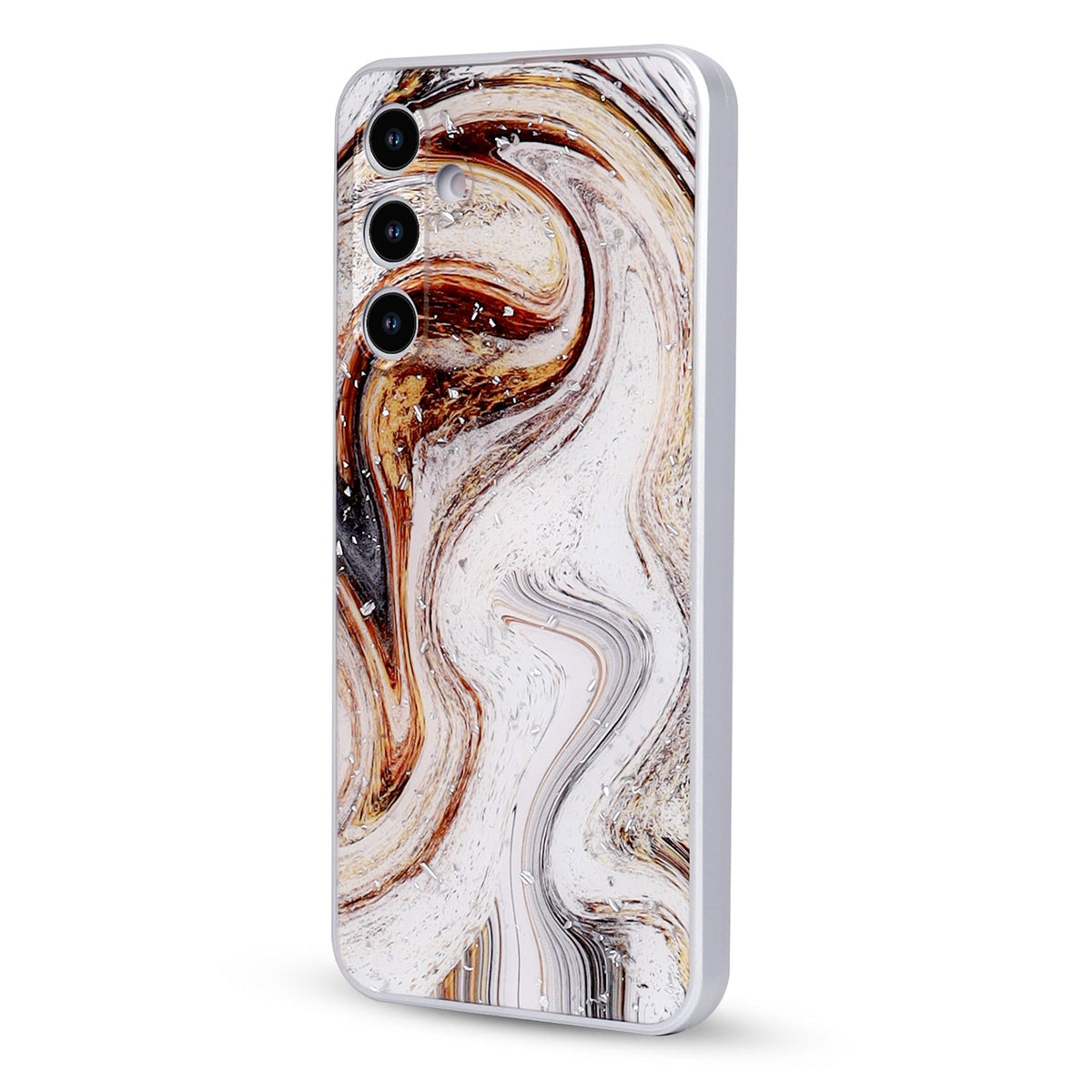Samsung Galaxy A26 Hoesje - Wit - Siliconen Marmer Back Cover