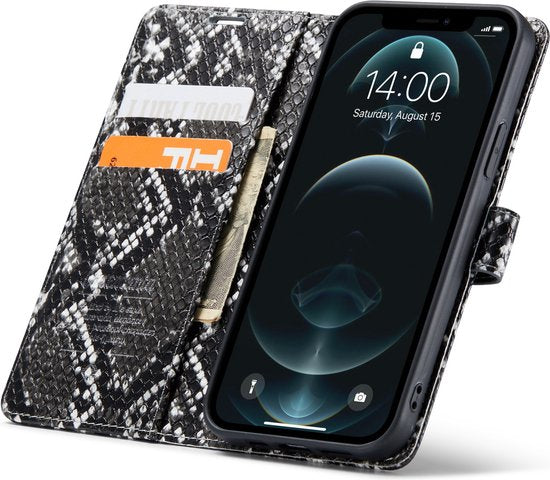 iPhone 11 Hoesje - Zwart - Slangen Bookcase