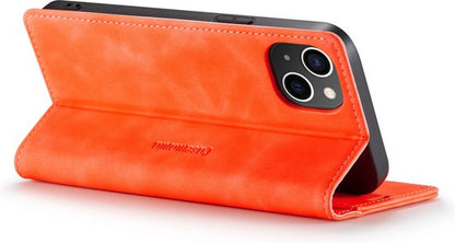 Apple iPhone 14 Plus Hoesje - Topaz Orange - Dunne Bookcase