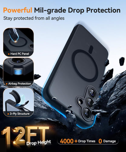 Samsung Galaxy A17 Hoesje - Zwart - Matte Armor MagSafe Back Cover