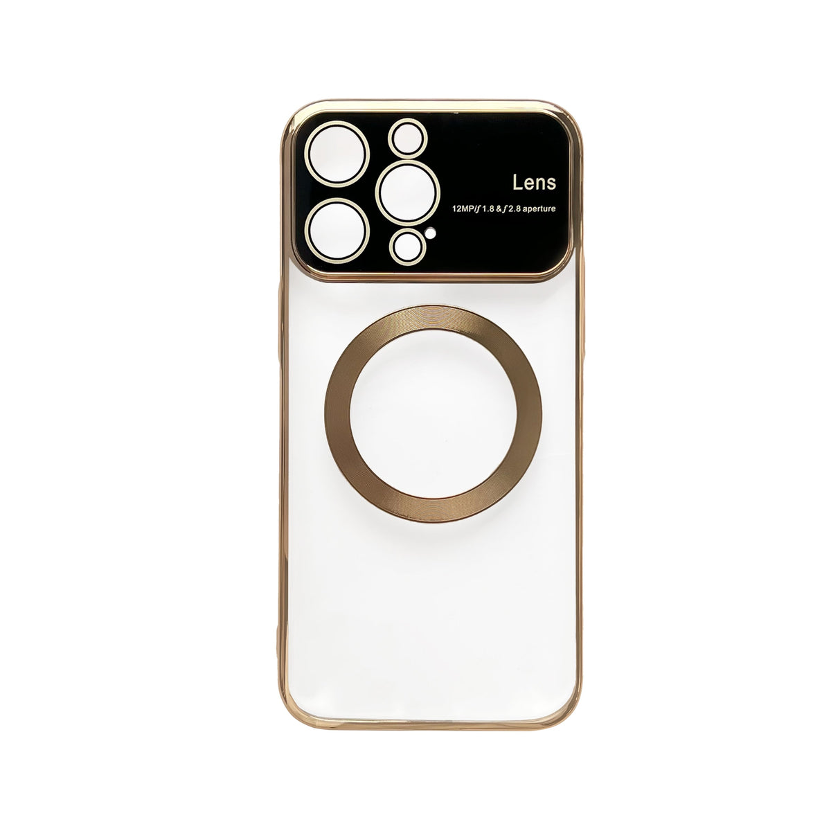 Apple iPhone 15 Pro Hoesje - Goud - Siliconen MagSafe Back Cover met Camerabescherming