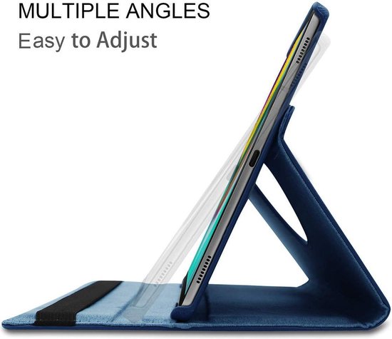 Samsung Galaxy Tab A7 (2020) Tablethoes - Donker Blauw - Draaibare Bookcase