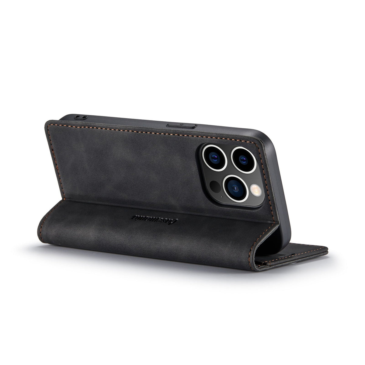 Apple iPhone 15 Pro Max Hoesje - Charcoal Gray - Dunne Bookcase
