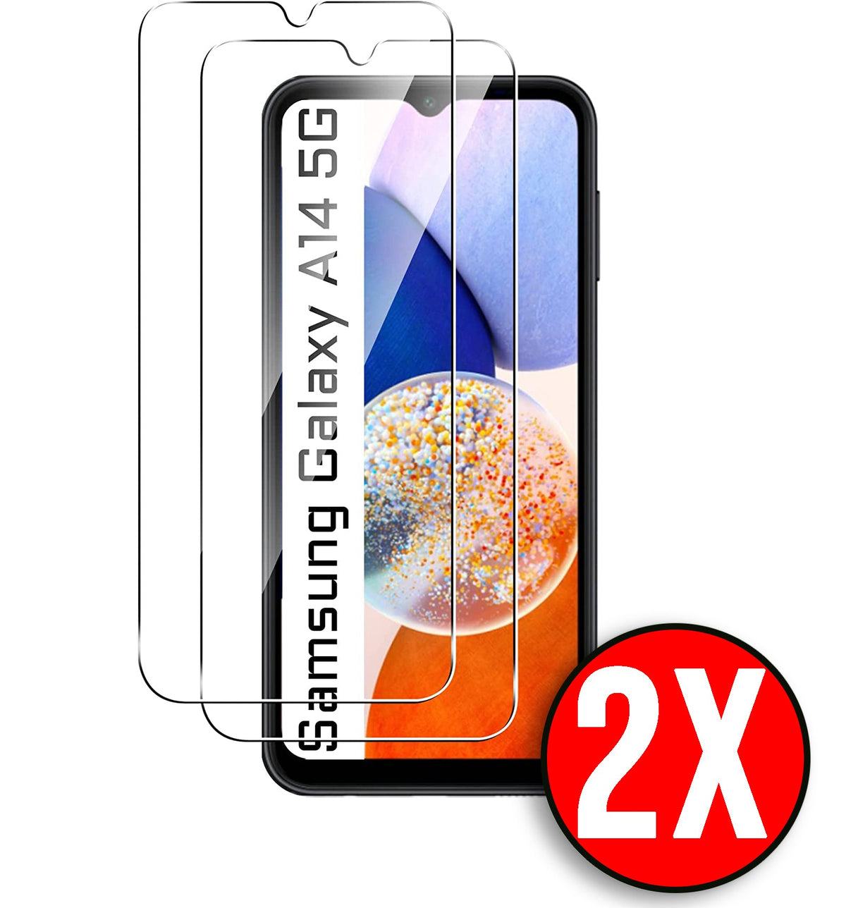 Samsung Galaxy A14 5G / A14 4G Panzerglas - Tempered Glass - 2 Stück