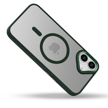 Apple iPhone 16 Plus Hoesje - Groen - Bumper MagSafe Back Cover