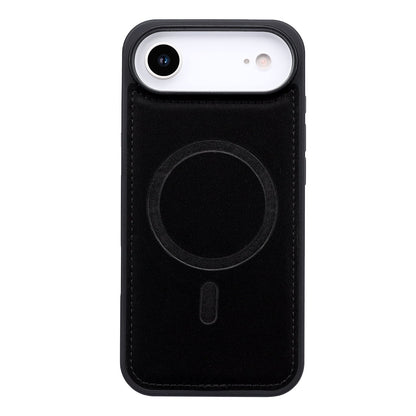 Apple iPhone Air Hülle - Onyx Black - 2-in-1-Velvet-Klapphülle mit Kartenfach