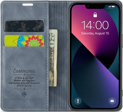 Apple iPhone 13 Mini Hoesje - Shadow Gray - Dunne Bookcase
