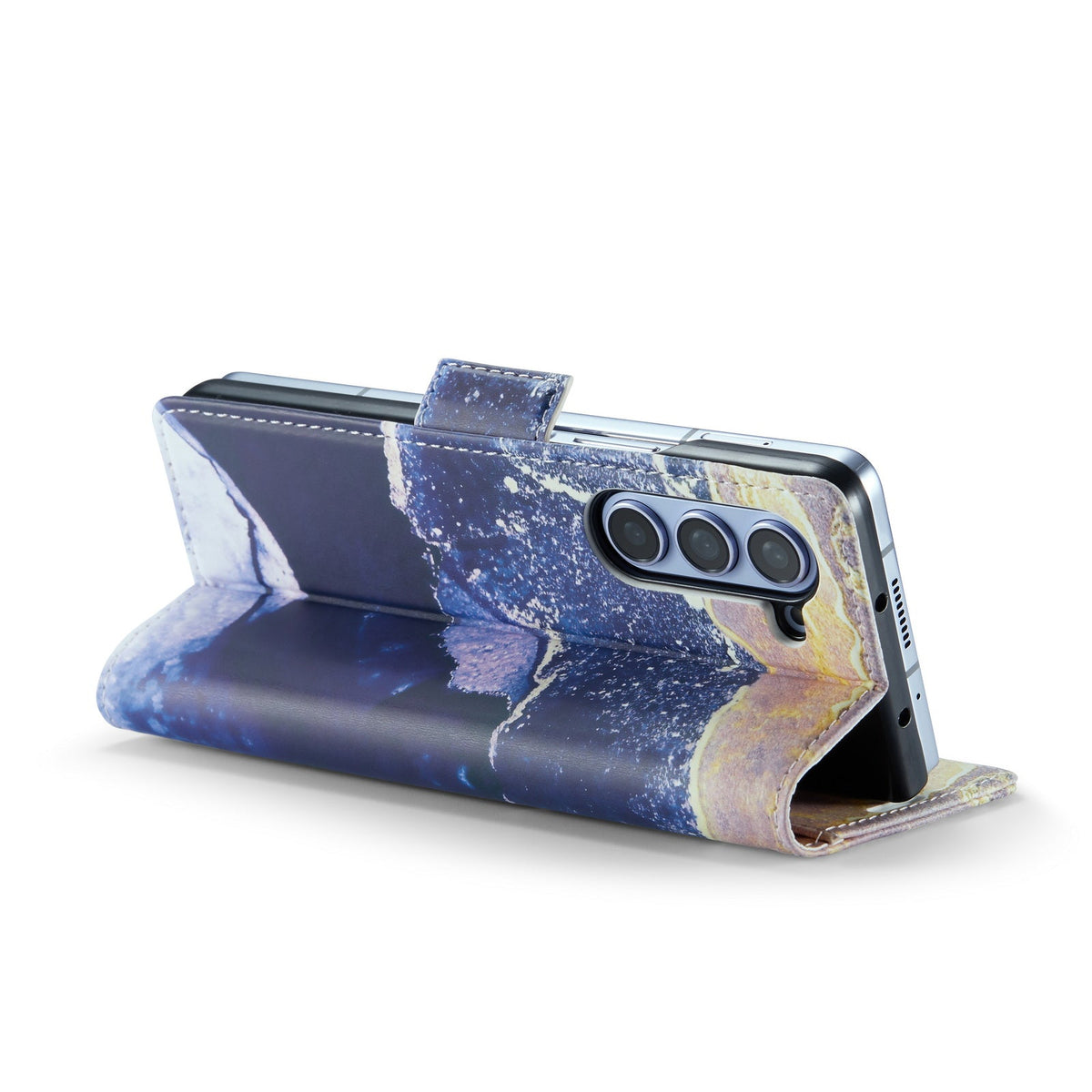 Samsung Galaxy Z Fold 5 Hoesje - Blue Sodalite - Marmer Bookcase