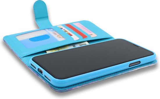 Samsung Galaxy A7 2018 Hülle - Uni Marmor - Bookcase mit Reißverschluss