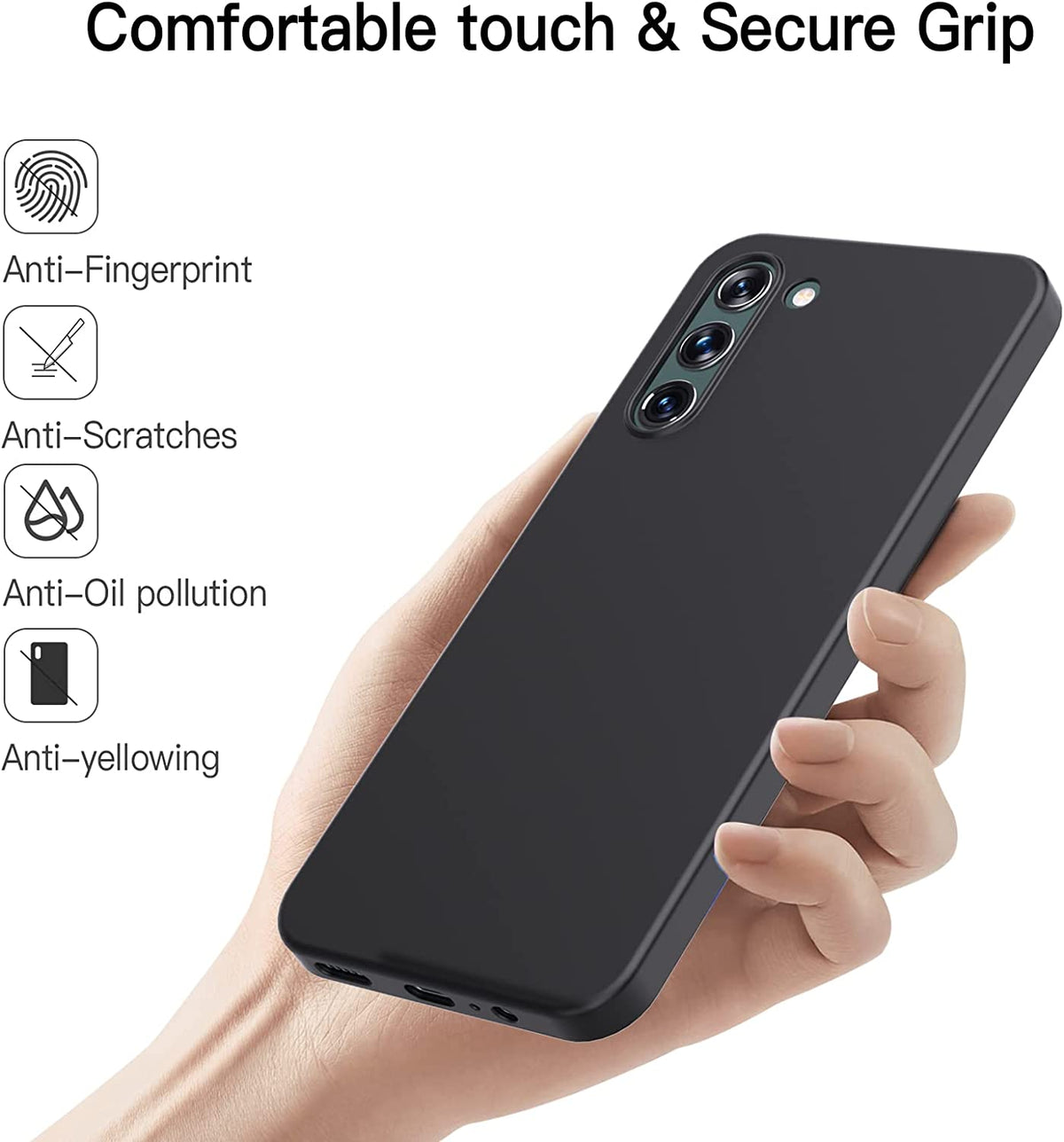 Samsung Galaxy S23 Case - Black - Silicone Back Cover