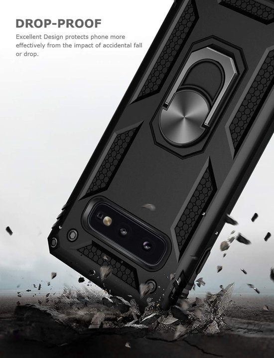 Samsung Galaxy S10e Hoesje - Goud - Armor Kickstand Back Cover