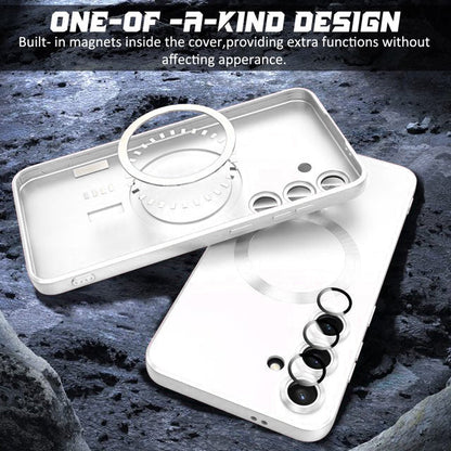 Samsung Galaxy S25 Plus Hoesje - Zilver - Matte Siliconen MagSafe Back Cover