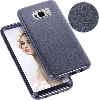 Samsung Galaxy S8 Hoesje - Zwart - Glitter Back Cover