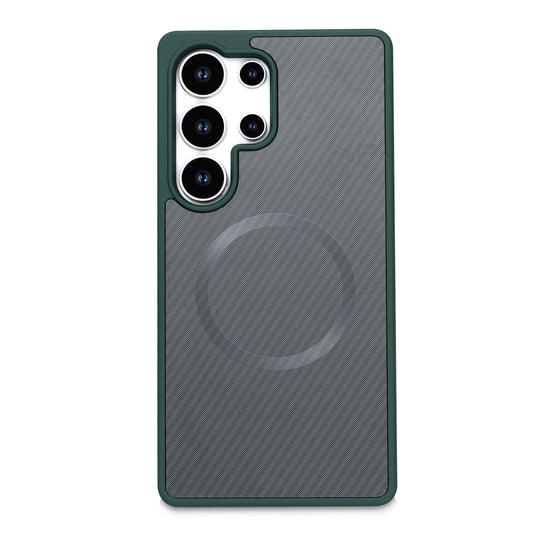 Samsung Galaxy S25 Ultra Case - Green - Carbon MagSafe Back Cover