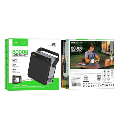 Hoco Powerbank 80.000mAh met Handvat - Zwart