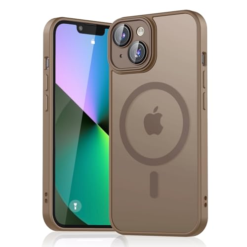 Apple iPhone 15 Hoesje - Bruin - Matte Armor MagSafe Back Cover