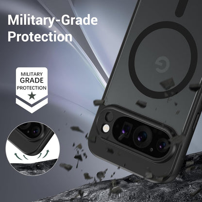 Google Pixel 9 Pro Hoesje - Zwart - Matte Armor MagSafe Back Cover