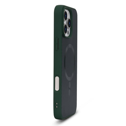 Apple iPhone 11 Hoesje - Groen - Carbon MagSafe Back Cover