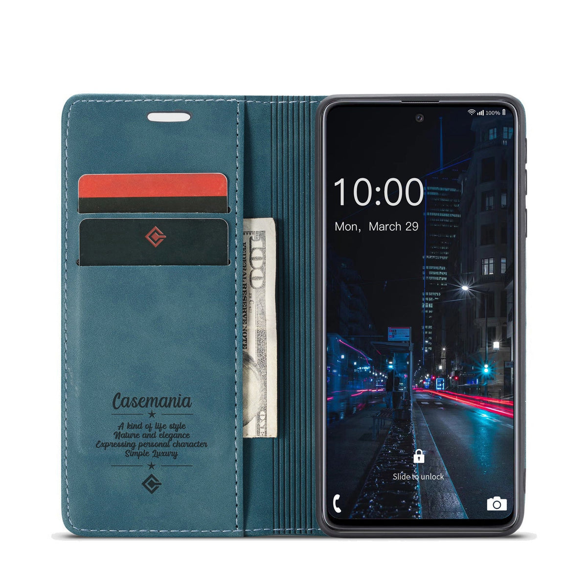 Samsung Galaxy M23 Hoesje - Emerald Green - Dunne Bookcase