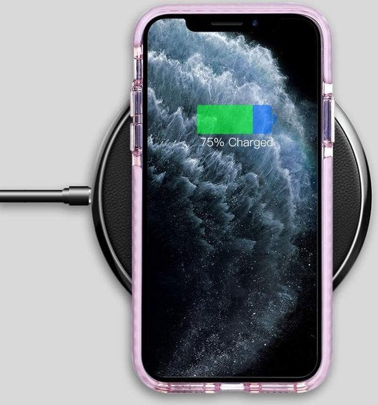 Apple iPhone 11 Pro Hoesje - Roze - Diamant Glitter Back Cover