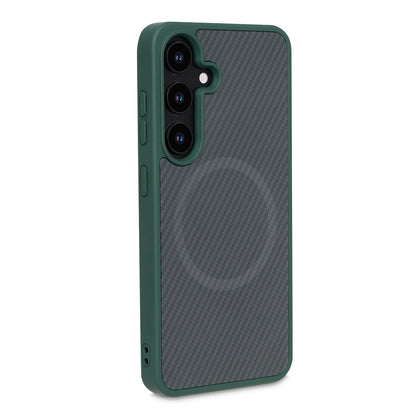 Samsung Galaxy A36 Hoesje - Groen - Carbon MagSafe Back Cover