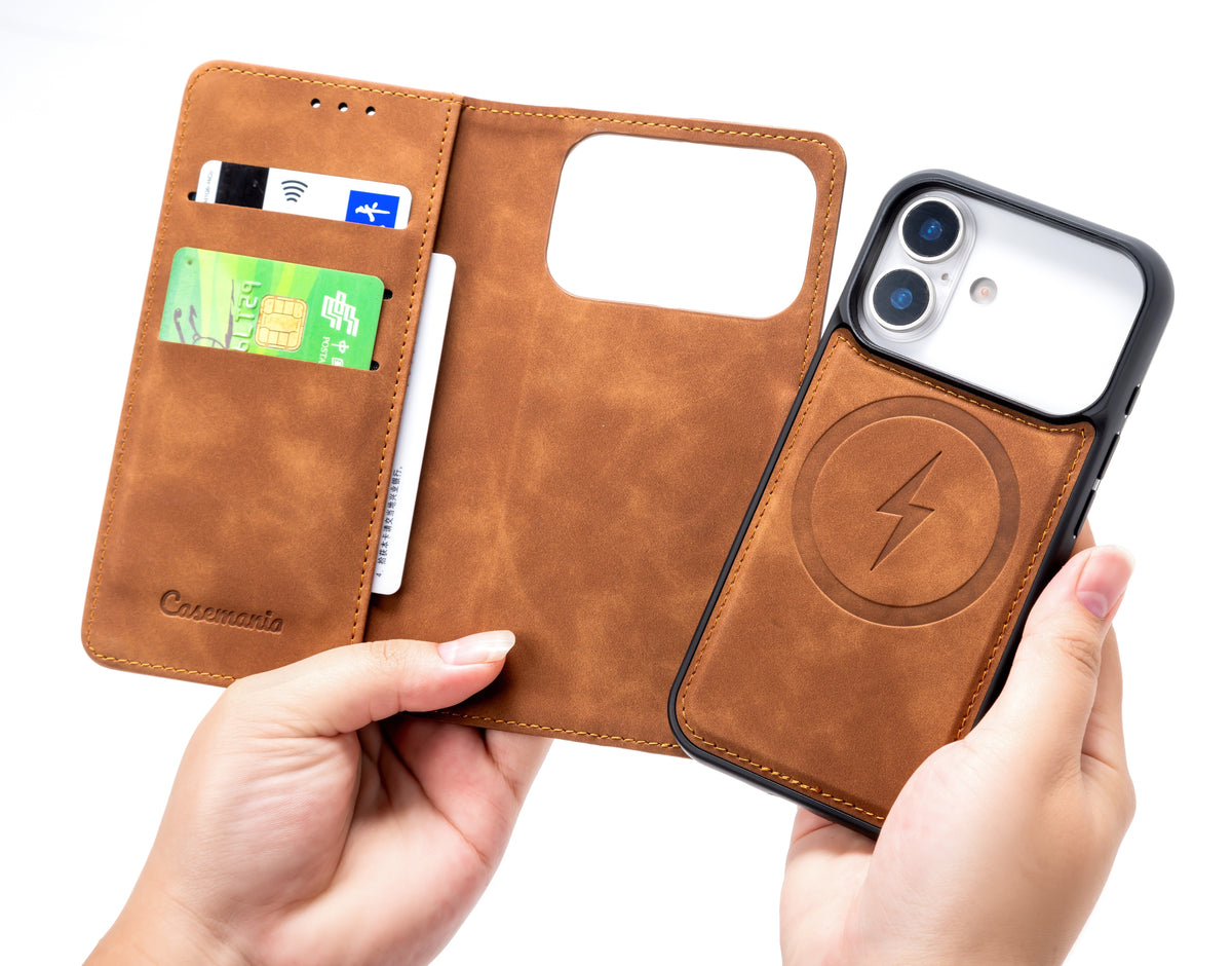 Apple iPhone 18 Pro Hoesje - Sienna Brown - 2 in 1 MagSafe Bookcase