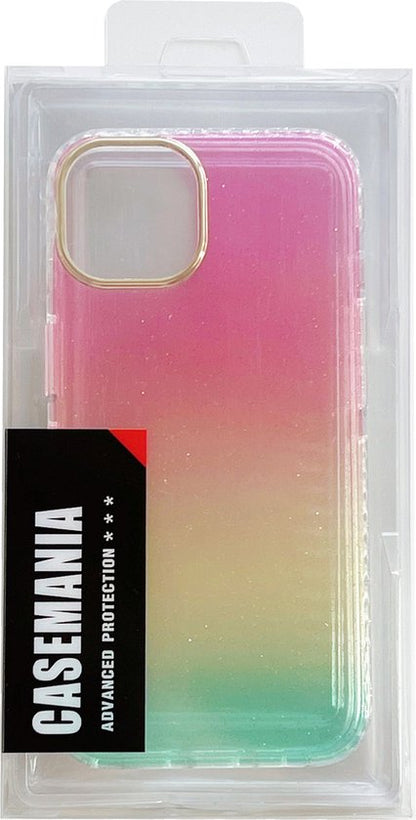 Apple iPhone 13 Pro Hoesje - Roze - Extra Stevige Glitter Back Cover