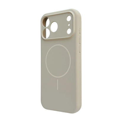 Apple iPhone 17 Pro Max Hoesje - Zand Beige - Liquid Siliconen MagSafe Back Cover