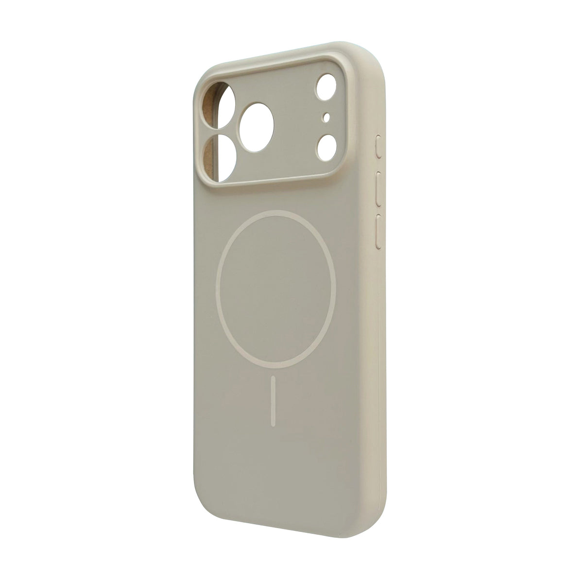 Coque Apple iPhone 18 Pro Max - Sable Beige - Étui arrière en silicone liquide souple MagSafe