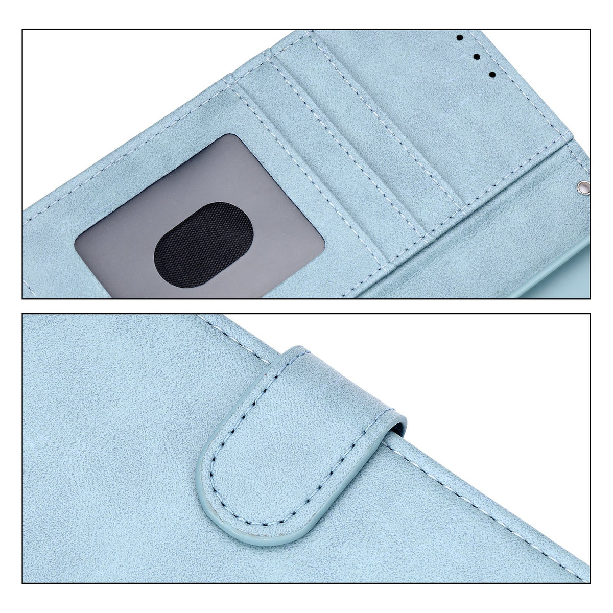 Samsung Galaxy A37 Hoesje - Licht Blauw - Luxe Kunstlederen Portemonnee Bookcase